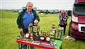 Meirion Owen had travelled from Wales with his collection of vehicle memorabilia. Picture: DGS
