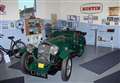 One of the vintage cars forming the display of motoring heritage in Halkirk.