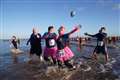 In Pictures: Revellers take the plunge with New Year’s Day dip in icy waters