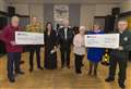 Wick country music club makes donation to Scottish Charity Air Ambulance and Dunbeath centre