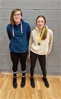 Girls' consolation winner Rhea Bruce with Chloe Mackenzie from Highland Workwear.