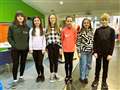 Noss P7 pupils show off their face paintings.