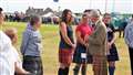 King Charles III congratulates Zuzana Spasova and some of the other female athletes at the event. Picture: DGS