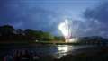 The fireworks display was on the south side of the river and cordoned off for safety reasons.