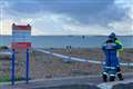 Beach cordoned off after discovery of body