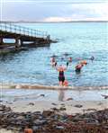 Happy days are here again as the swimmers enjoy the bracing experience. Pictures supplied