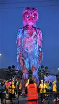 Storm puppet procession through Wick for the Northern Lights festival. Picture: DGS
