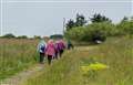The group from Dunbeath & District Centre heading back from St John's Loch.