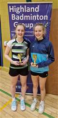 Ladies' doubles winners Shannon Leslie and Gemma Foulis.