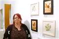 Penny Irvine with four works related to the winter theme. Picture: DGS