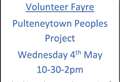 Opportunity to find out about volunteering at Wick event
