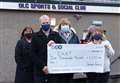 Ormlie Girls hand over £1000 to Caithness Health Action Team