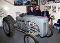 Three of the guests beside the Fergie tractor.