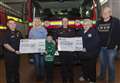 Wick fire station cheques are handed over