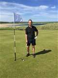 Reay Golf Club captain Andy Bain at the ninth hole after courses were allowed to reopen in the summer.