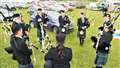 Wick RBLS Pipe Band put on a display at the Caithness and Sutherland Vintage and Classic Vehicle Club rally at John O'Groats on Sunday, June 11. Picture: DGS