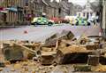 Thurso councillor thanks all involved in clearing up after Monday's masonry collapse – CCTV footage shows full parapet going down in one second