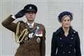 Edward and Sophie lay wreaths for Armistice Day at national arboretum