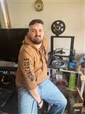 Colin Thain with his 3D printing equipment.