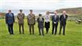 From left, Murray Lamont honorary RBLS honorary member, warrant officer Krzysztof Stolarczyk, Polish defence attaché Colonel Mieczysław Malec, Richard Polanski, Sylwia Spooner head of cultural affairs at the Polish embassy, Ireneusz Truszkowski consul general at the Polish embassy and Tommy Munro RBLS. Picture: DGS