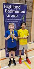 U13s boys' doubles runners-up Liam Sinclair and Atharv Sharma.