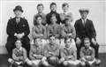 The Wick South School team of 1934 who doubled up as East End. Back row: Sandy Miller, Tommy Sutherland and Jimmy More. Middle: William Smith (headmaster), Jackie Webster, John Taylor, James Farmer and William Sinclair (coach). Front: Jimmy Moonie, William Miller, Hamish Gunn, Sandy Durrand and John Bremner.