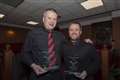 Wick Groats manager Kevin Anderson (left) and assistant Craig Ross received special awards to mark the club's clean sweep of trophies.