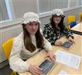 P7 girls (from left) Kamryn Mackay and Emily Farquhar.
