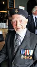 Richard Polanski with the medals he received for his distinguished war record.