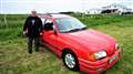 John Henderson from Lybster with his 1990 Ford Sierra. Picture: DGS