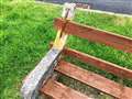 One of the three benches showing how badly it had deteriorated.