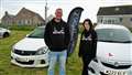 Sophie Mackillop from Wick won an award for youngest contestant and has L plates on her 2013 Vauxhall Corsa. Her father Andrew, pictured with her, runs a club called Highland Cars and was escorting his daughter on the trip back home. Picture: DGS