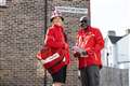 Royal Mail posties Charles and Camilla deliver letters on Coronation Street