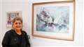 Jackie Newton with Winter Warship which is acrylic on heavy watercolour paper. Picture: DGS