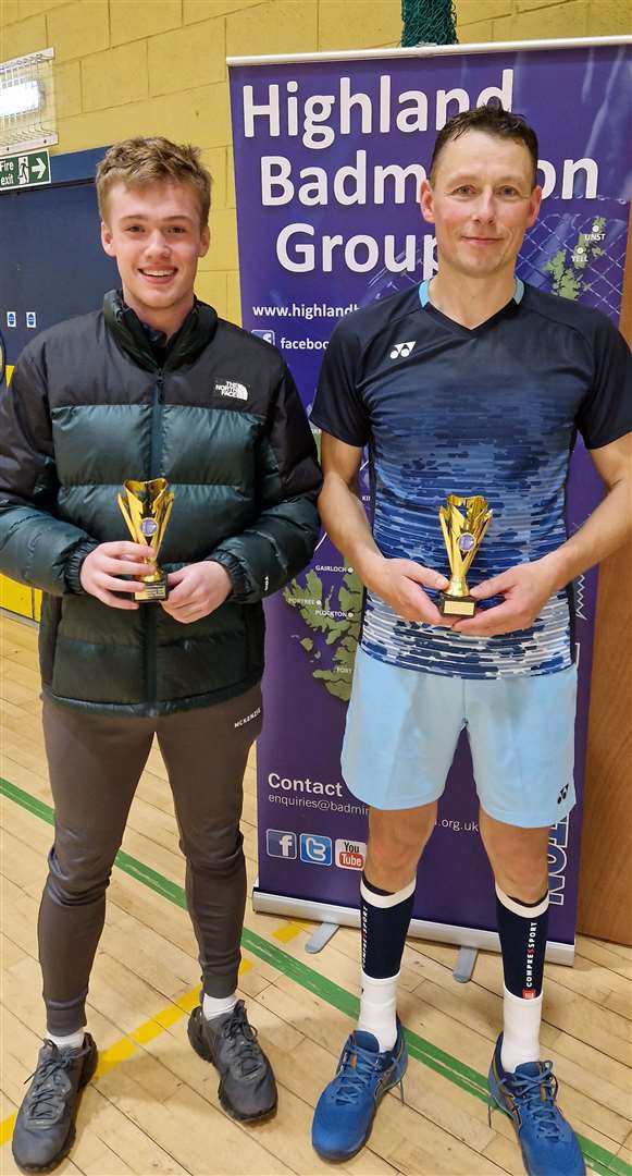 Men's doubles winners Thomas Calder and Mark Mackay.