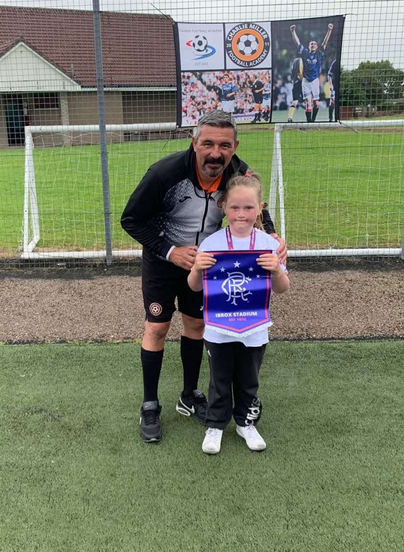 Millie MacNab won the award for player of camp in the four to six age group.