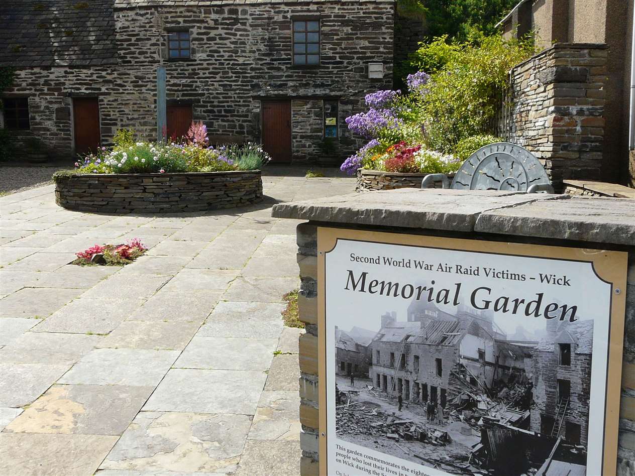 An information plaque at the entrance to the garden in Bank Row, Wick. Picture: Alan Hendry