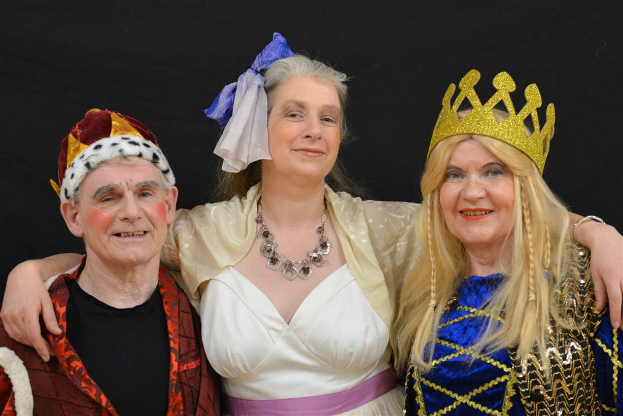 The royal family, (from left) Graham Staves, Dawn Staves and Libby Mackay. Picture: Jim A Johnston