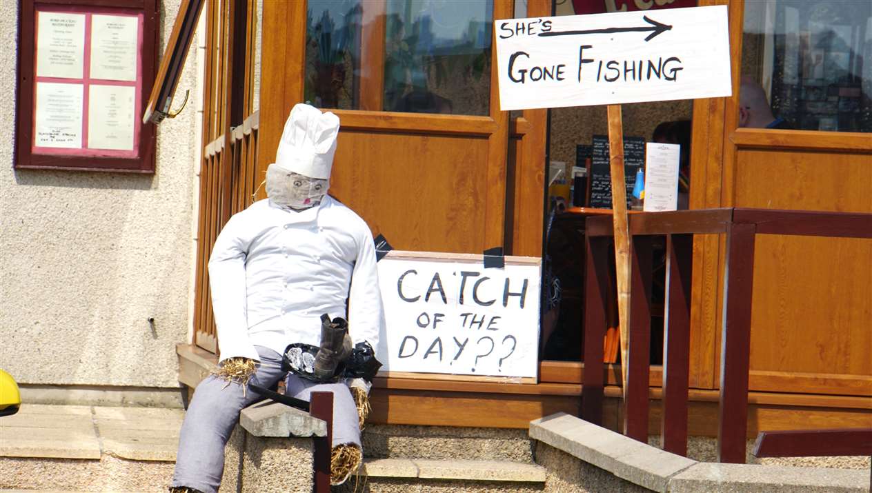 This Wick Gala Week scarecrow could be seen at Bord de L'eau restaurant.