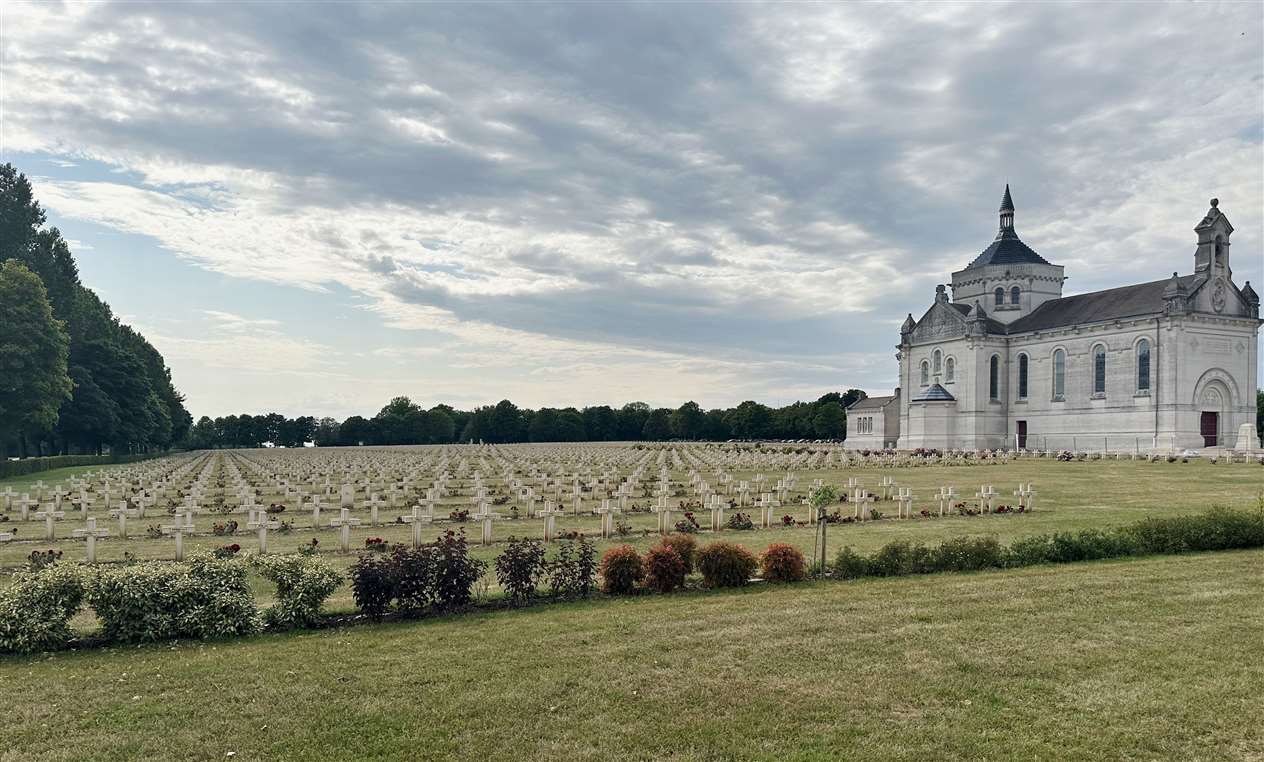 Some 45,000 soldiers from different countries are buried at Notre-Dame de Lorette.