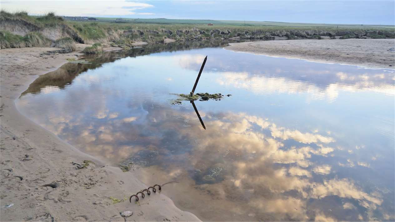 An angled iron spike designed to rip into German gliders at Wester. Picture: DGS