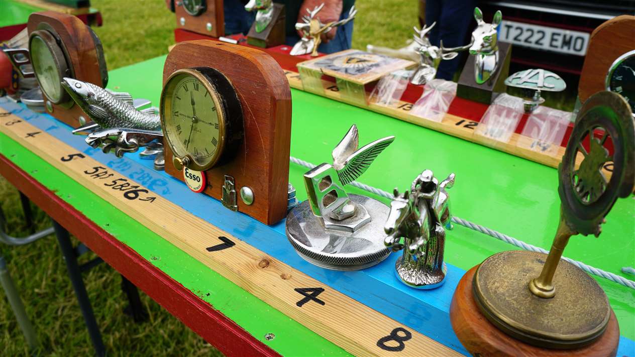 Some of Meirion Owen's classic memorabilia he had on show at the event. Some of the pieces are very rare and expensive. Picture: DGS