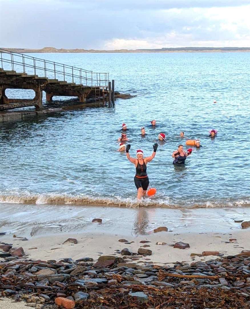 Happy days are here again as the swimmers enjoy the bracing experience. Pictures supplied