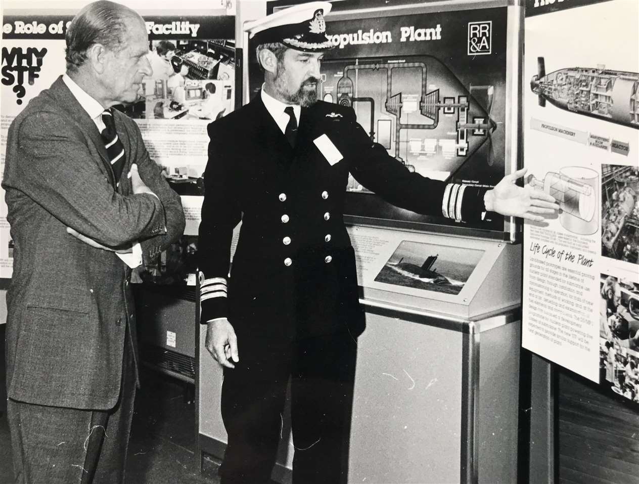 The Duke of Edinburgh on a visit to Rolls Royce, Vulcan. Picture: Northern Studios