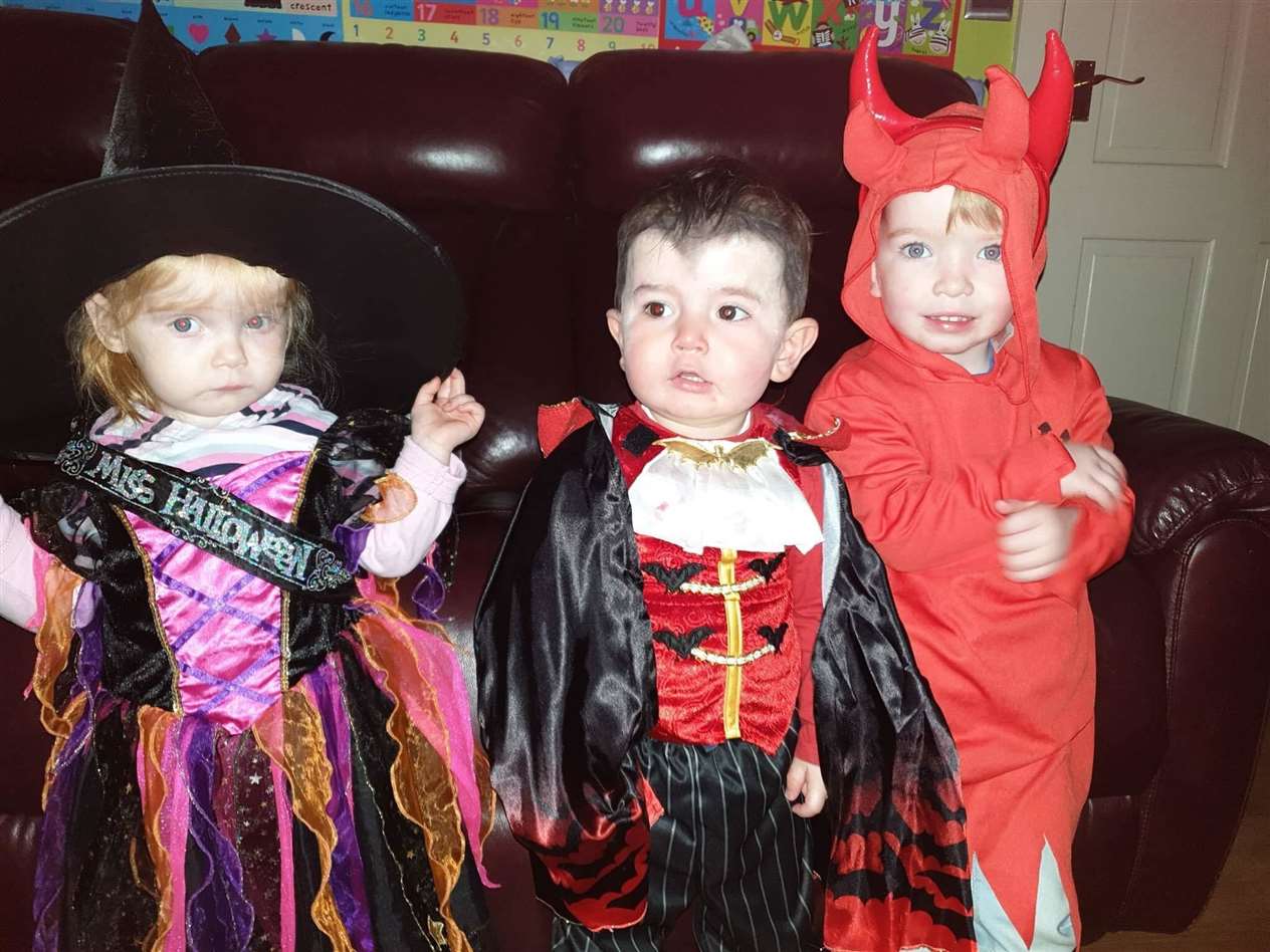 Abbie, Hamish and Jamie 'had an amazing Halloween' at Allison Munro’s childcare.