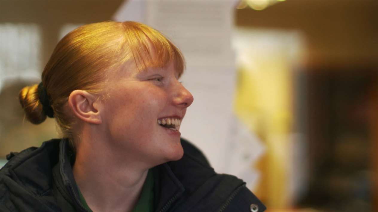 Vicky shares a joke at the Thurso practice. Picture: Daisybeck Studios / 5Select / MCG