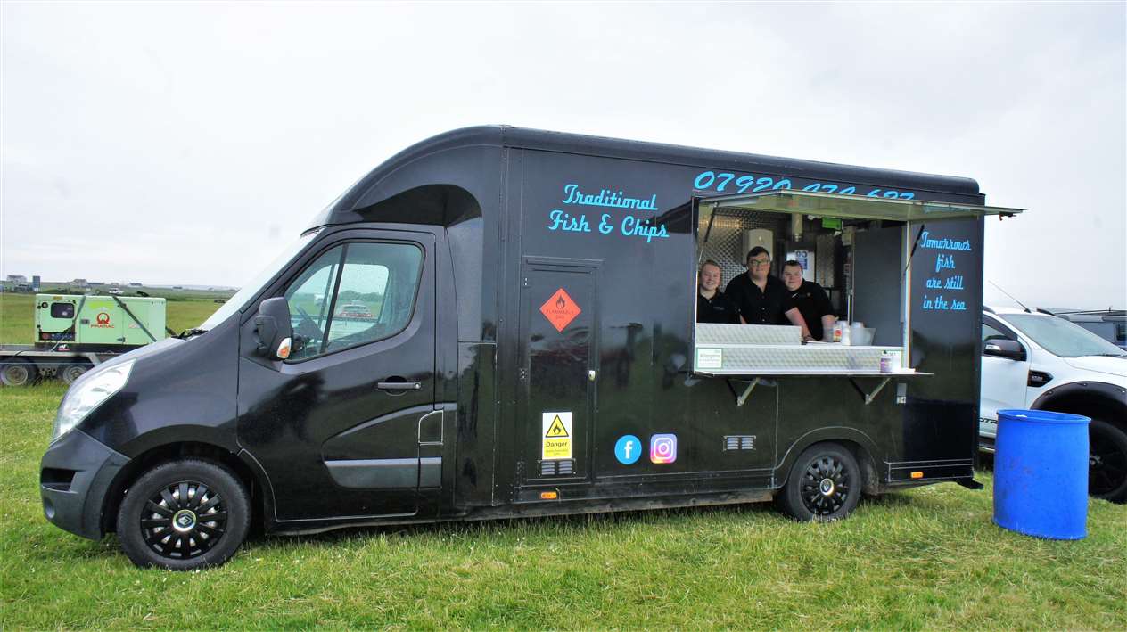 The popular Harbour Chip Shop from Wick provided food at the rally. Picture: DGS