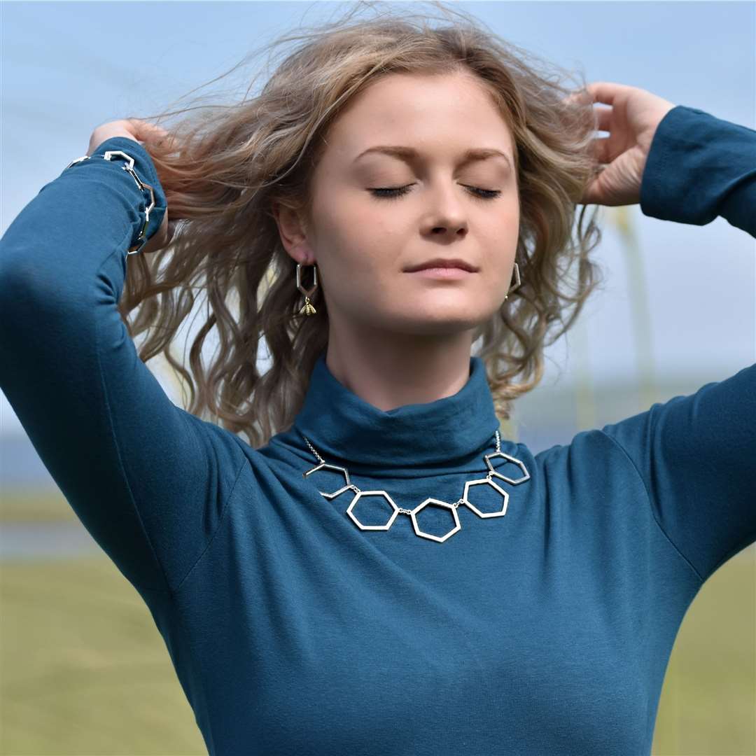 A model showing some of the new Honeybee collection from Sheila Fleet. Picture: Sheila Fleet Jewellery