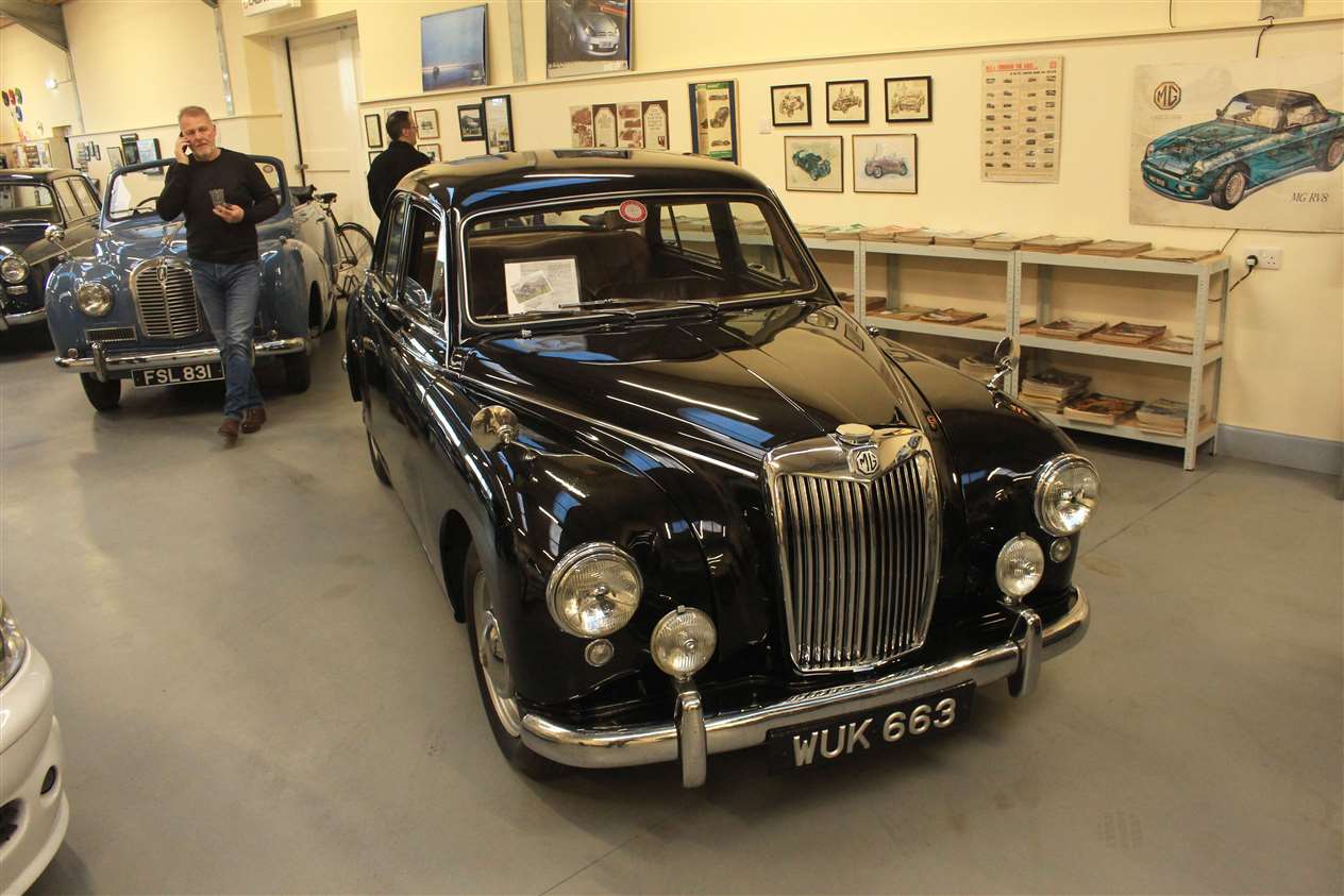 There are a dozen vintage and classic vehicles on show.