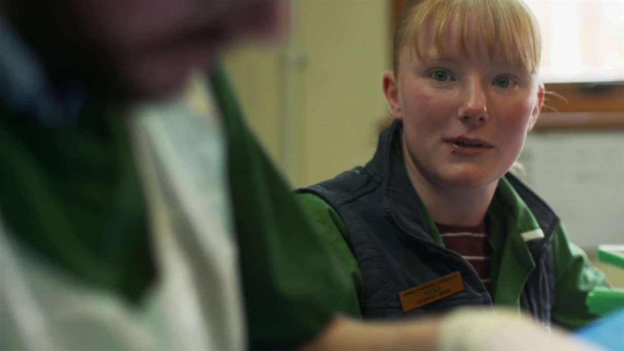 Vet nurse Vicky Shearer in the surgery. Picture: Daisybeck Studios / 5Select / MCG